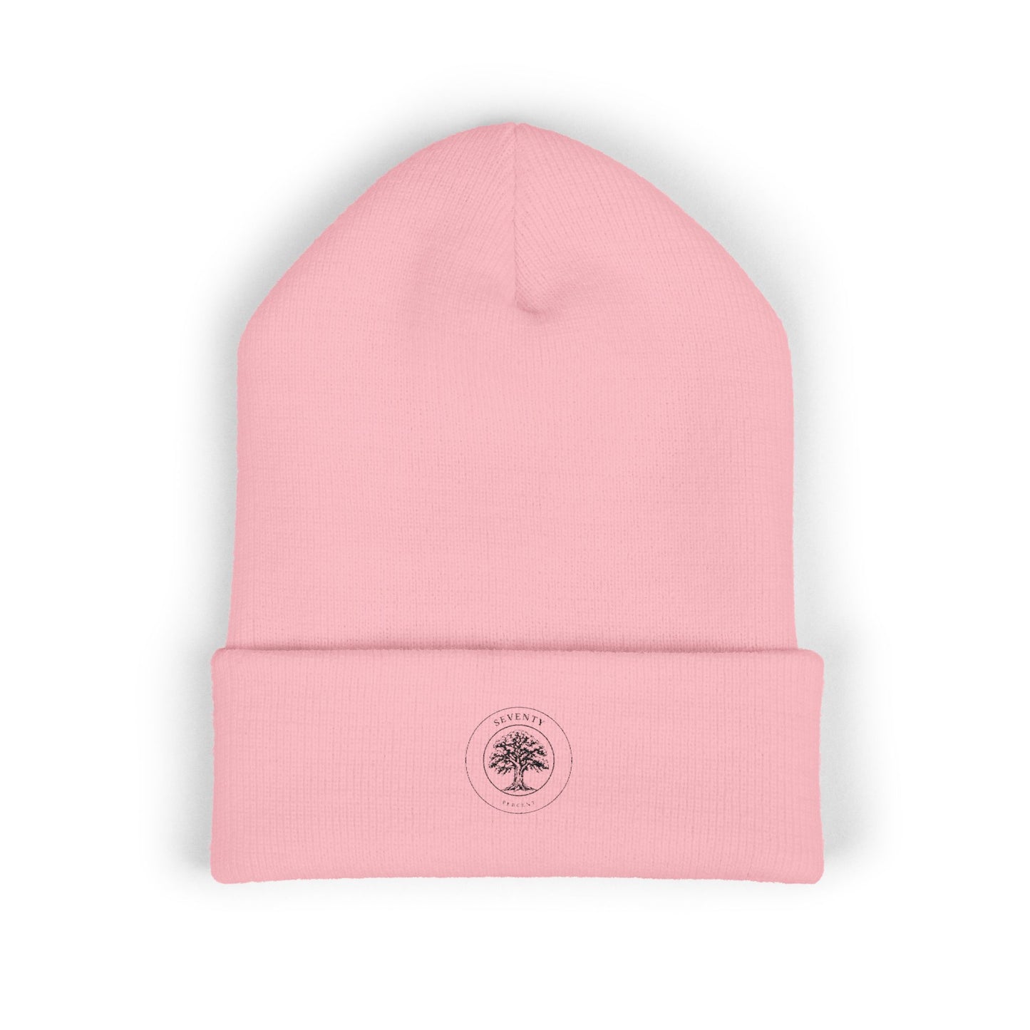 Classic Cuffed Beanie (Pink/Black)
