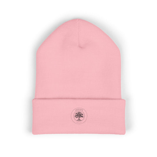 Classic Cuffed Beanie (Pink/Black)