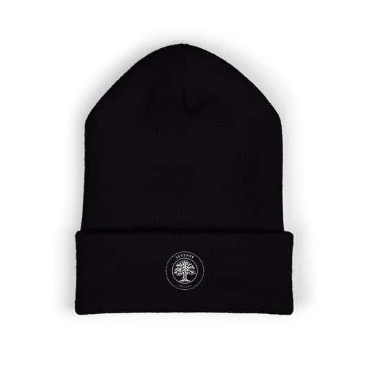 Classic Cuffed Beanie (Black/White)